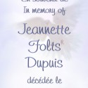 Jeannette Folts-Dupuis, 2011-05-17